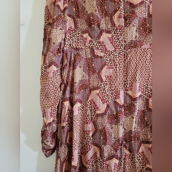 Johnny Was Jade Donovan Midi Dress XS Geometric Patchwork Print - Picture 9 of 10